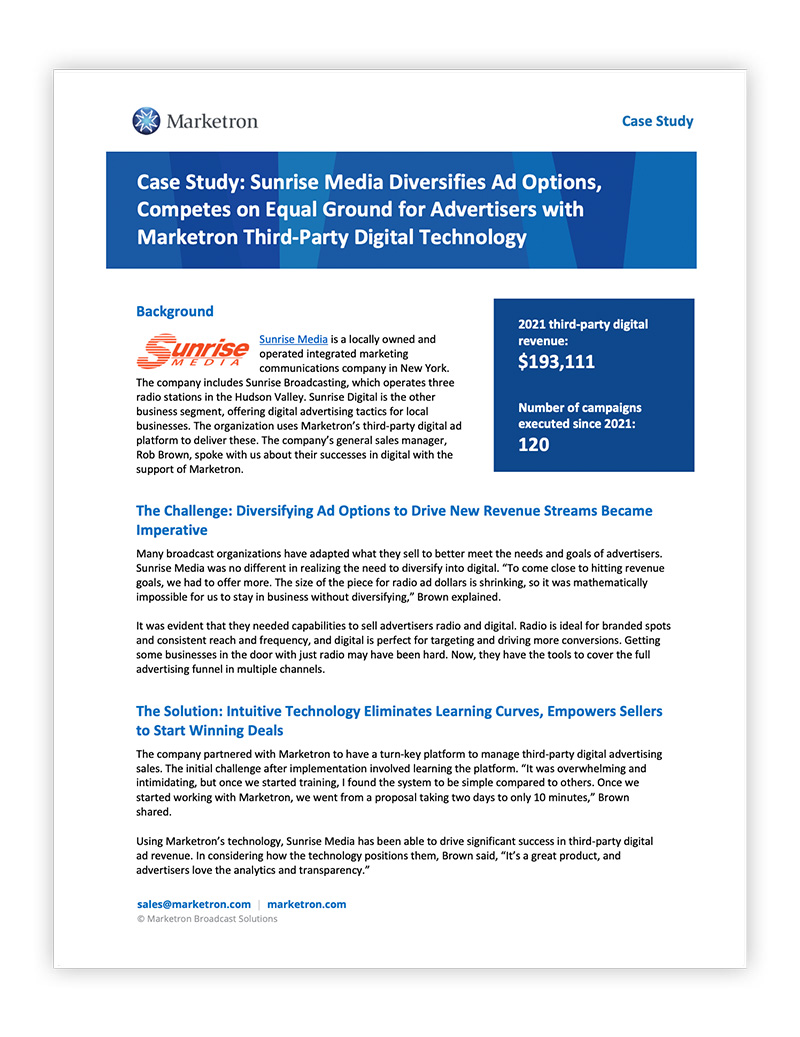 Sunrise Case Study