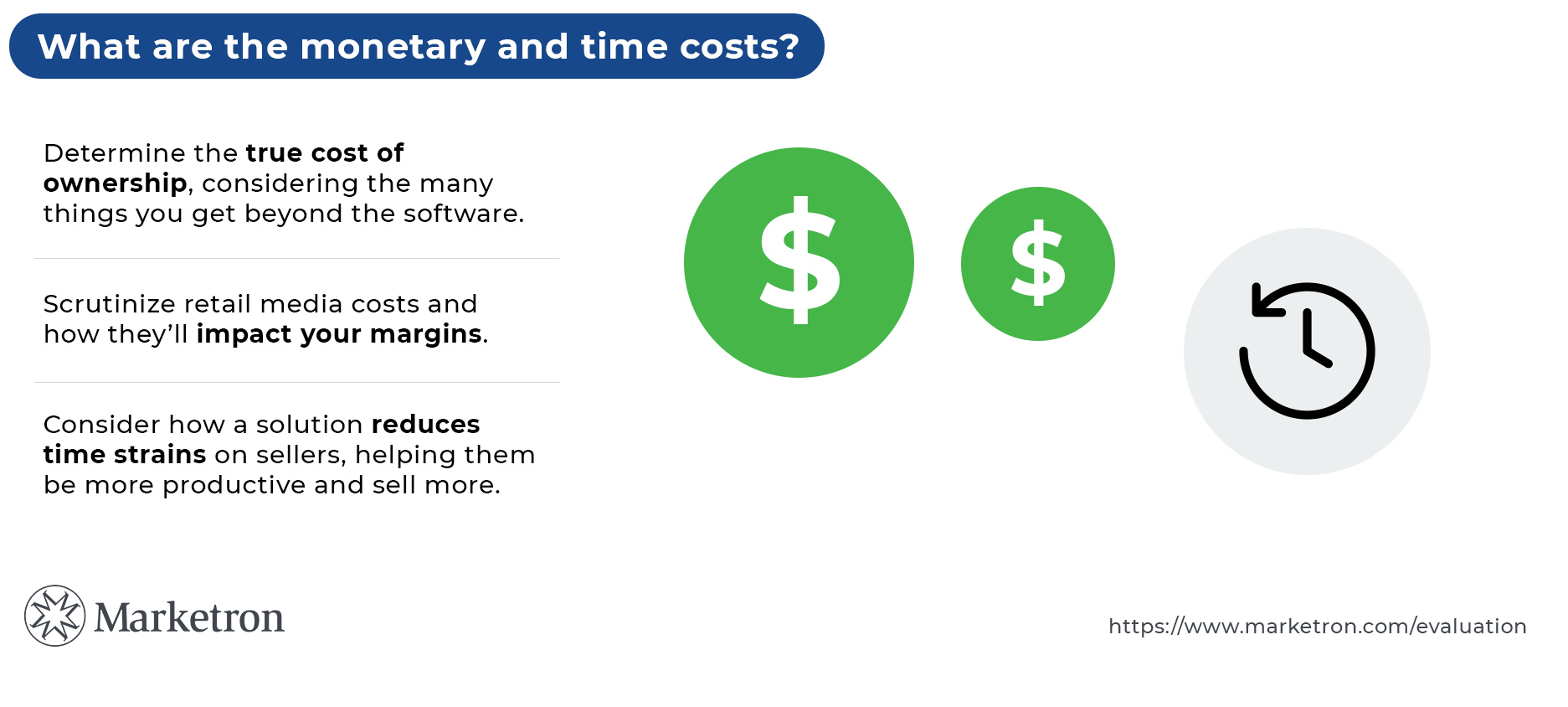 What are the monetary and time costs?