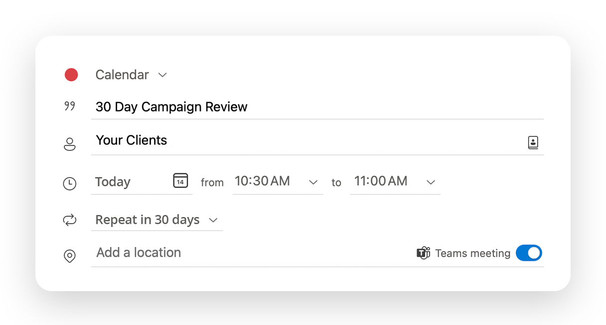 calendar invite